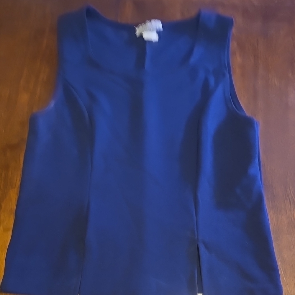 Women's Navy Blue Sleeveless Top and Pants